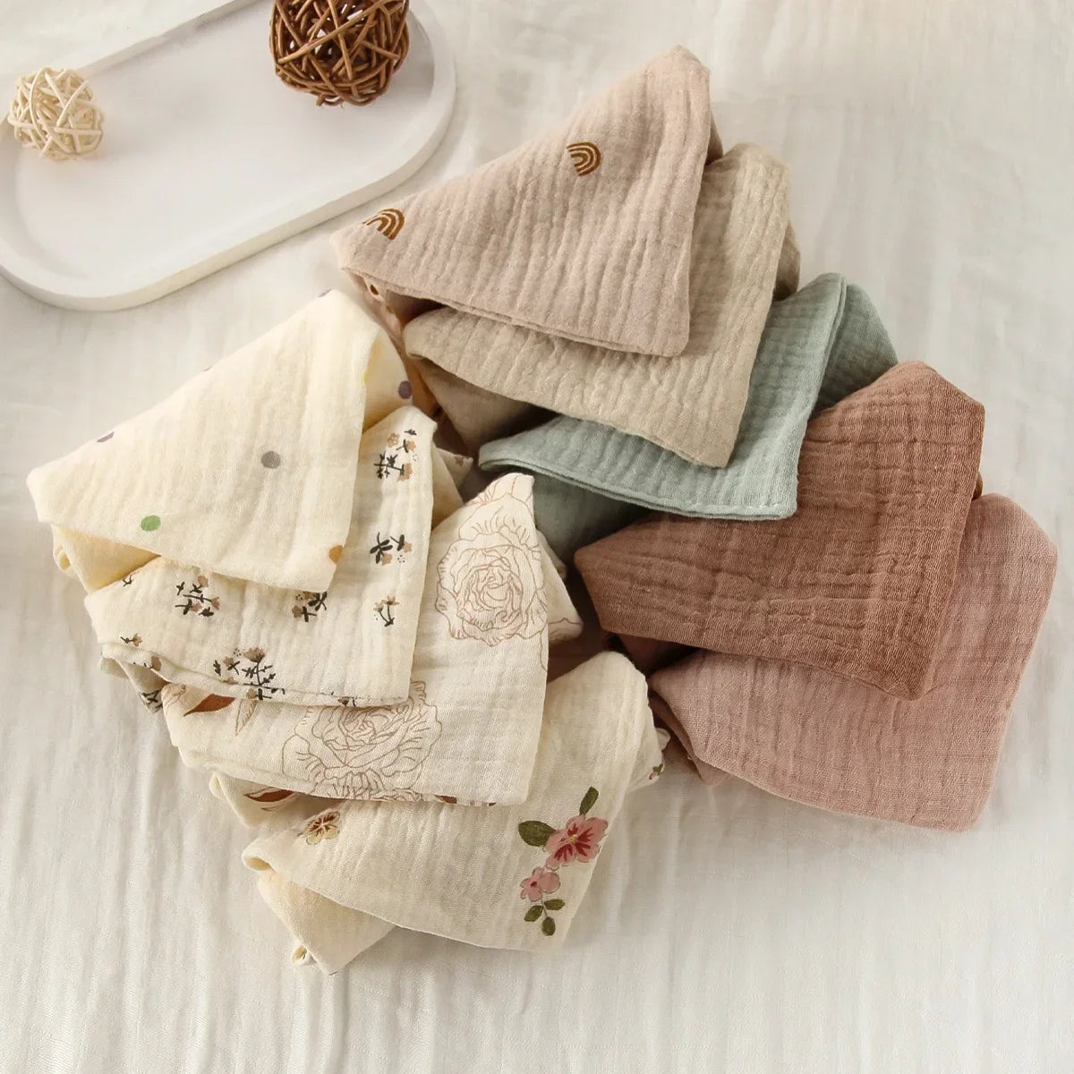 Baby Cotton Washcloth Set (5 Pack)