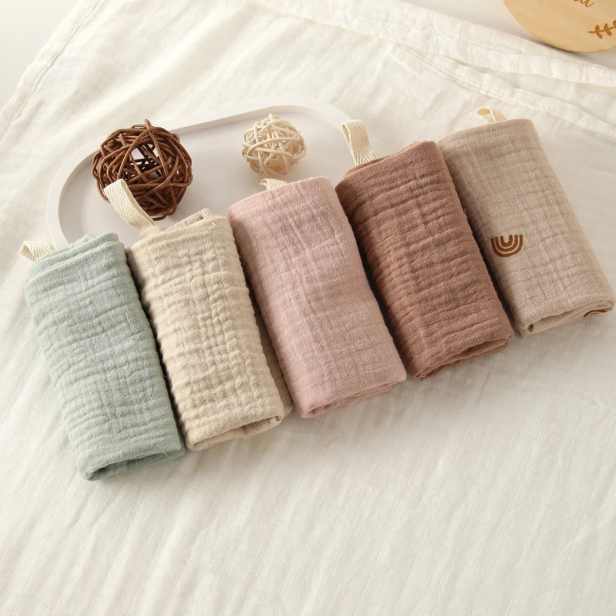 Baby Cotton Washcloth Set (5 Pack)