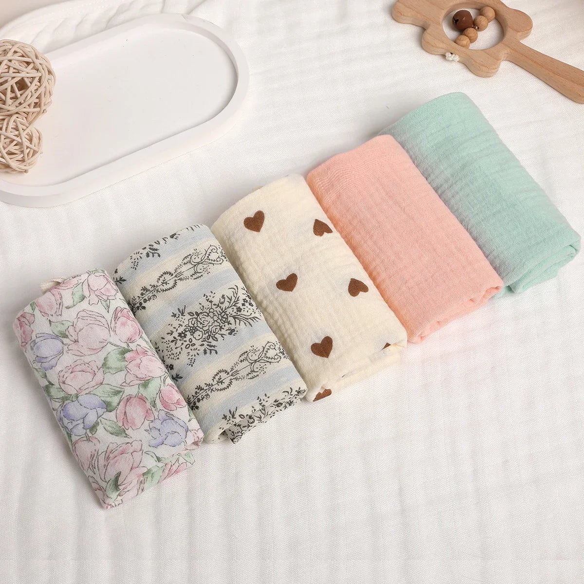 Baby Cotton Washcloth Set (5 Pack)