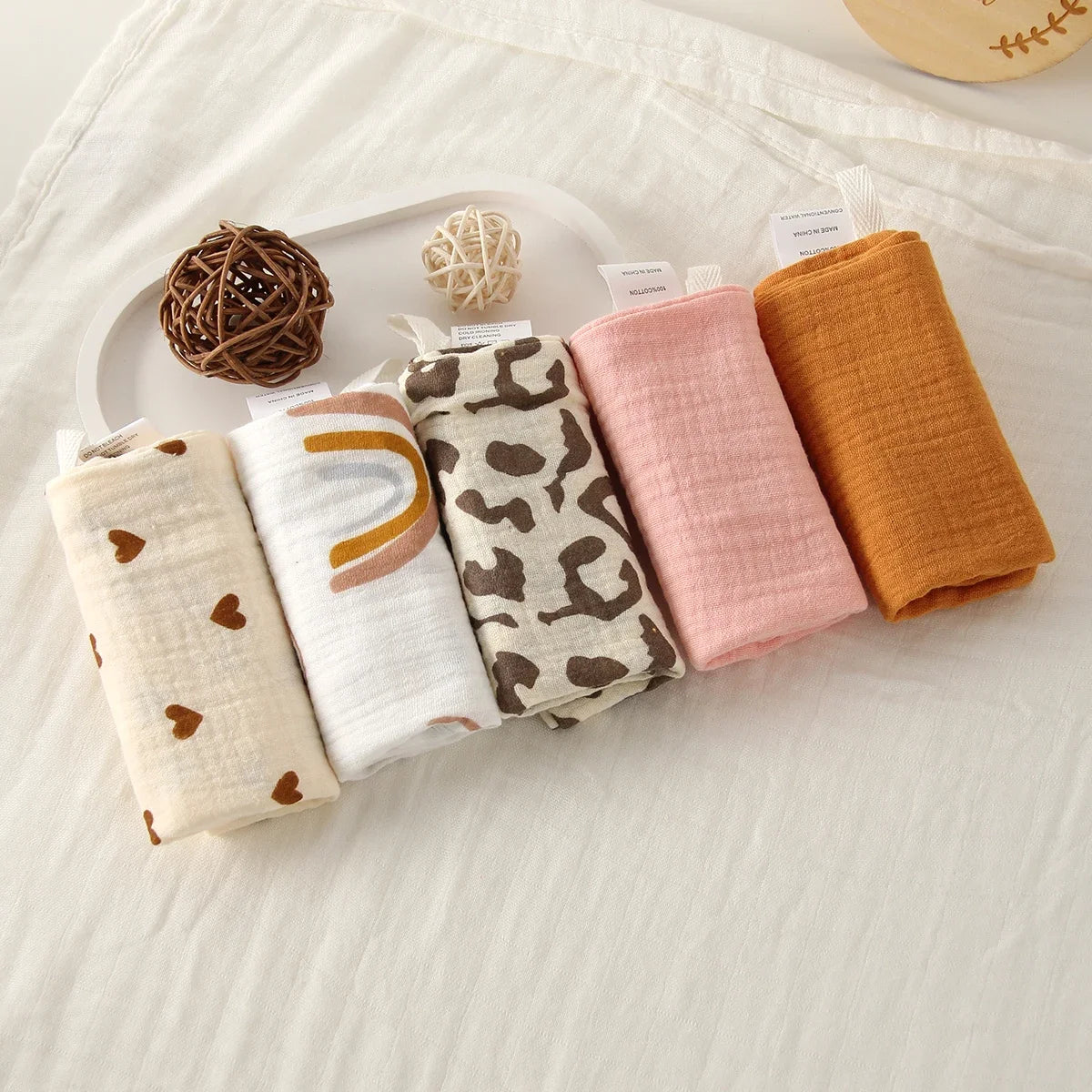 Baby Cotton Washcloth Set (5 Pack)