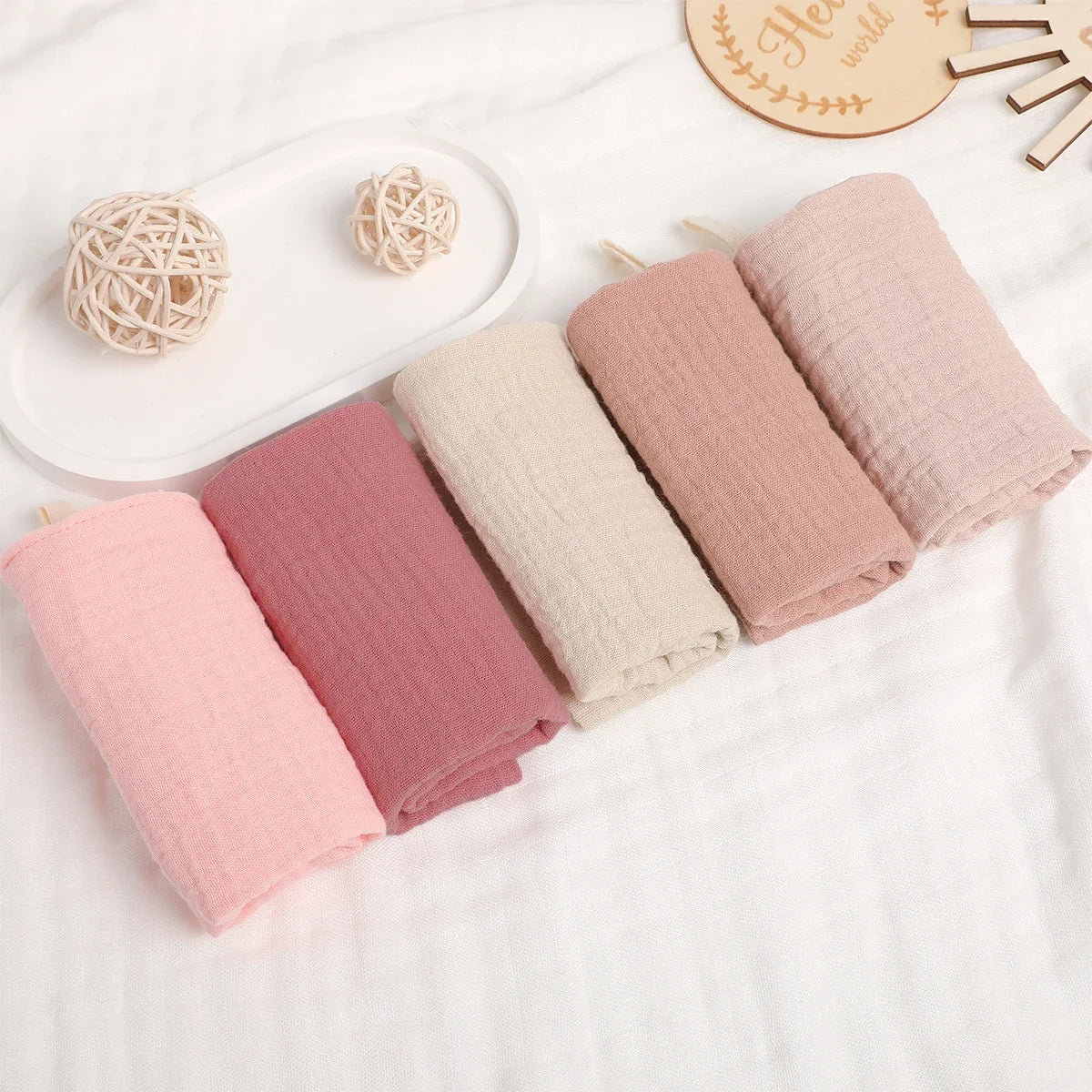 Baby Cotton Washcloth Set (5 Pack)