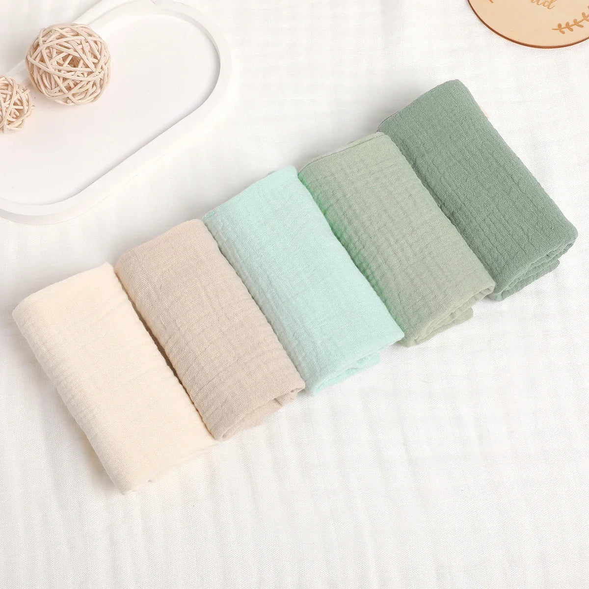 Baby Cotton Washcloth Set (5 Pack)