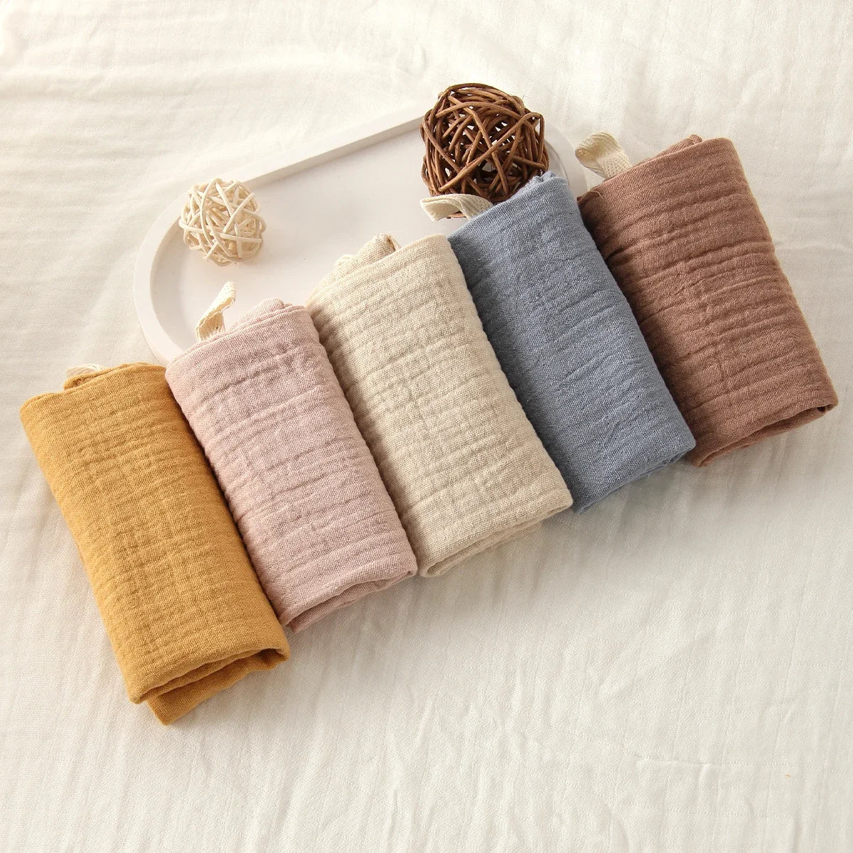 Baby Cotton Washcloth Set (5 Pack)
